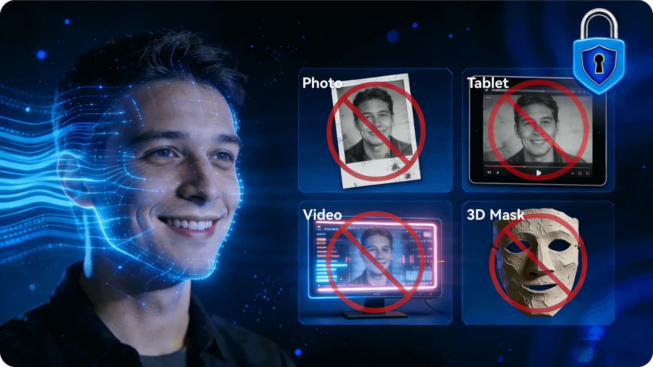 Full-Range Anti-Spoofing Security - Multimodal liveness detection against photo, tablet, video and 3D mask attacks